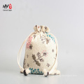 hot sale varied colorful linen drawstring pouch